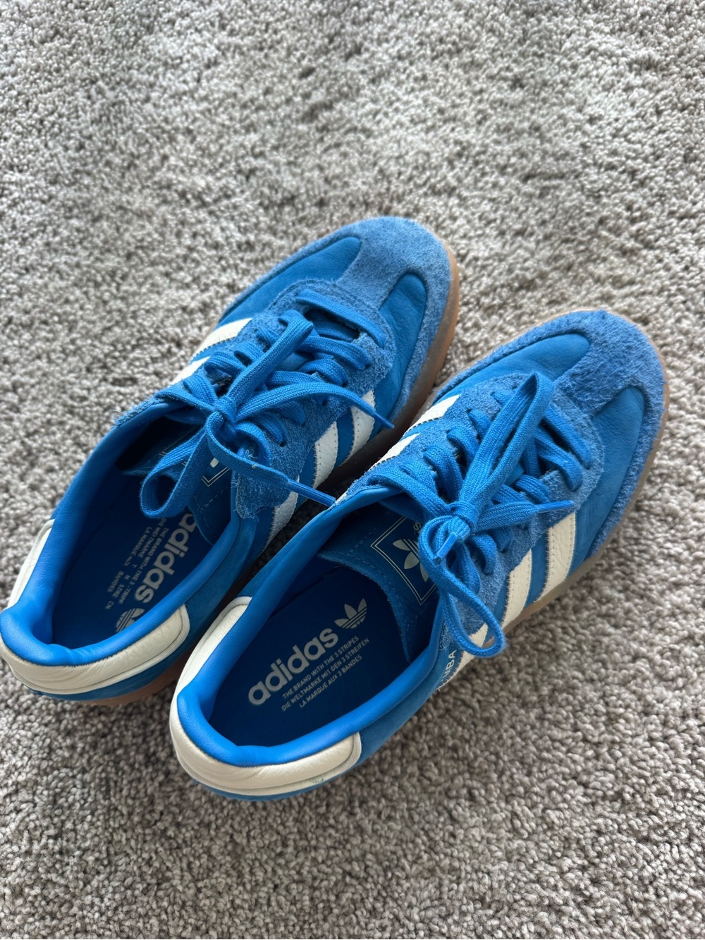 adidas women’s Blue Suede samba Sneakers